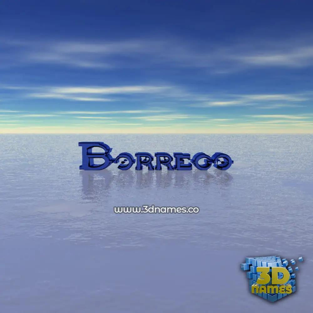 borrego in Horizon style - 3D name wallpaper
