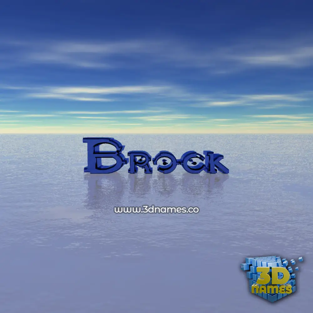 brock in Horizon style - 3D name wallpaper brock in Horizon style - 3D name wallpaper