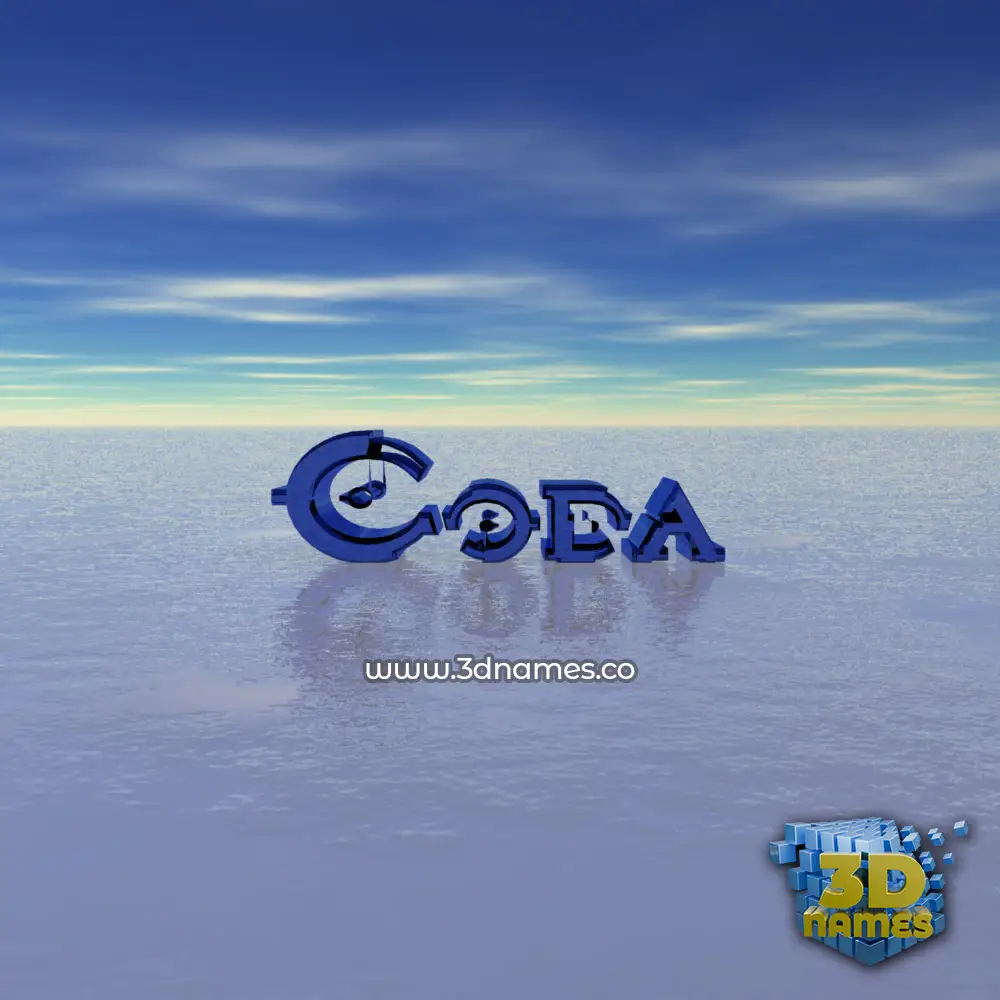 coda in Horizon style - 3D name wallpaper coda in Horizon style - 3D name wallpaper