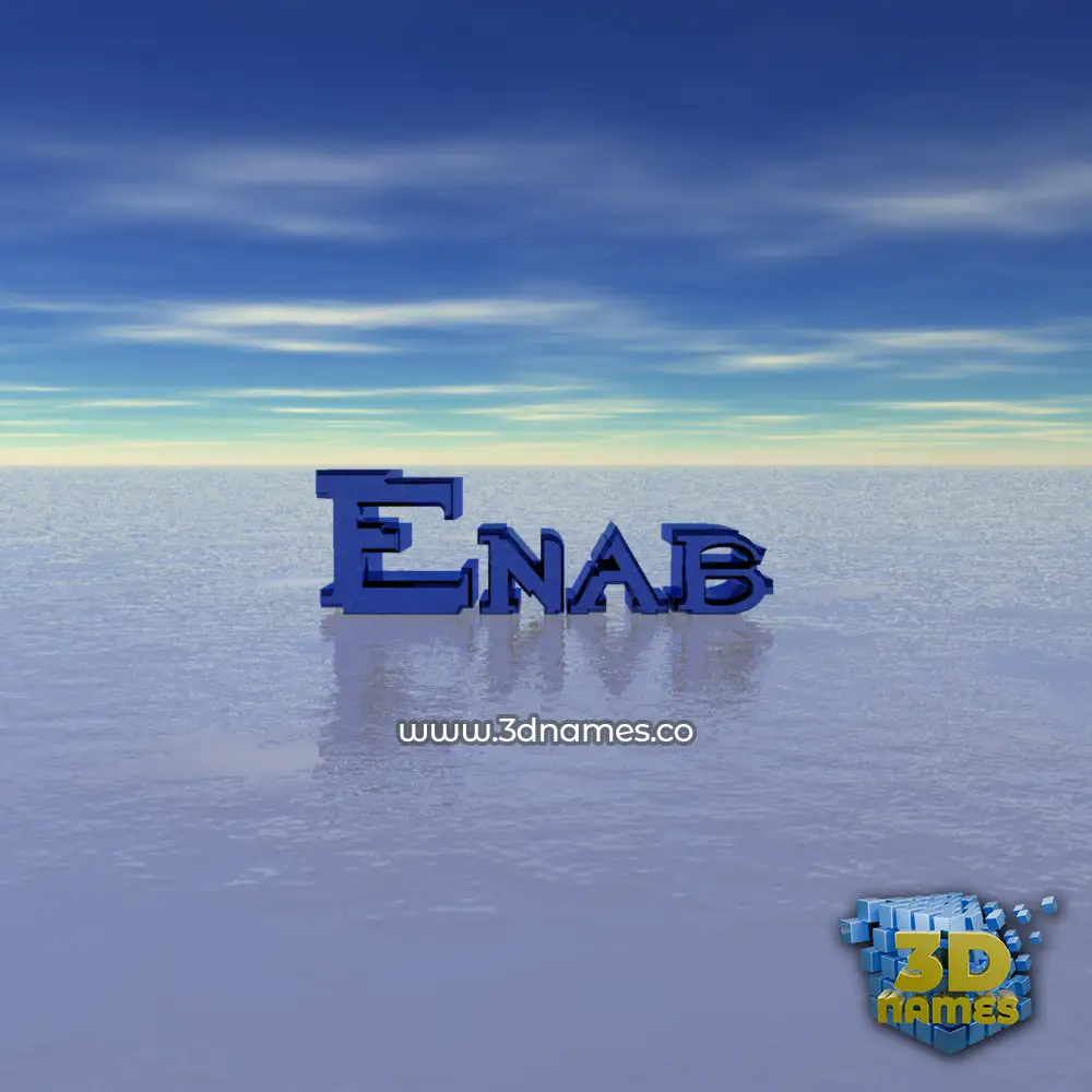 enab in Horizon style - 3D name wallpaper