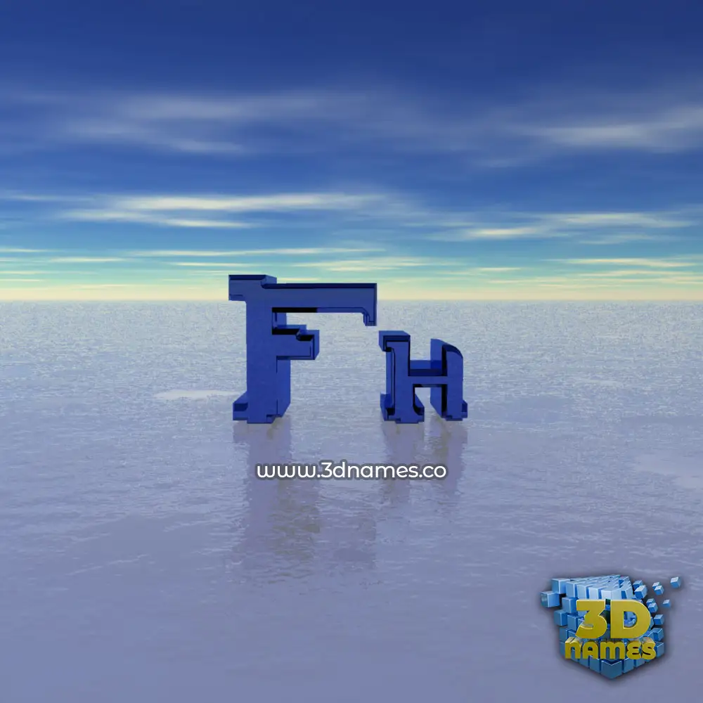 fh in Horizon style - 3D name wallpaper fh in Horizon style - 3D name wallpaper