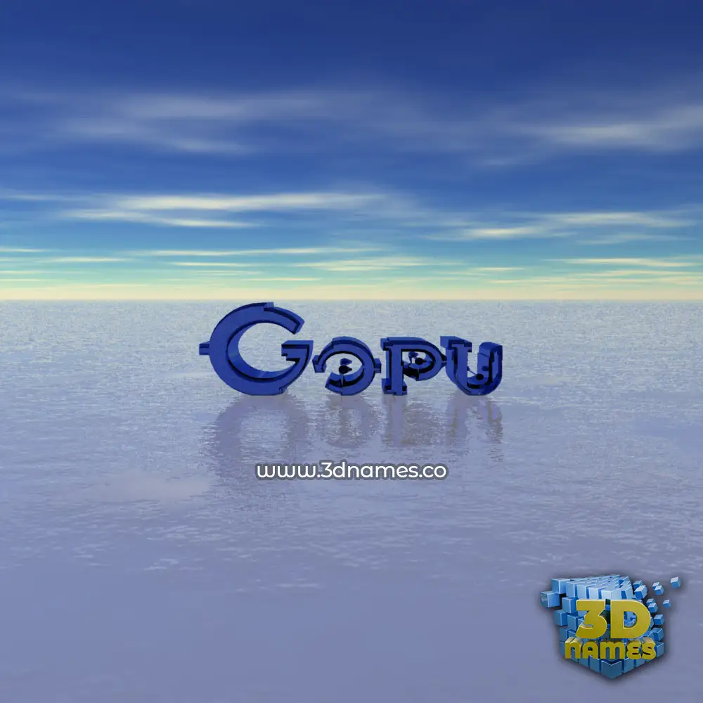 gopu in Horizon style - 3D name wallpaper gopu in Horizon style - 3D name wallpaper