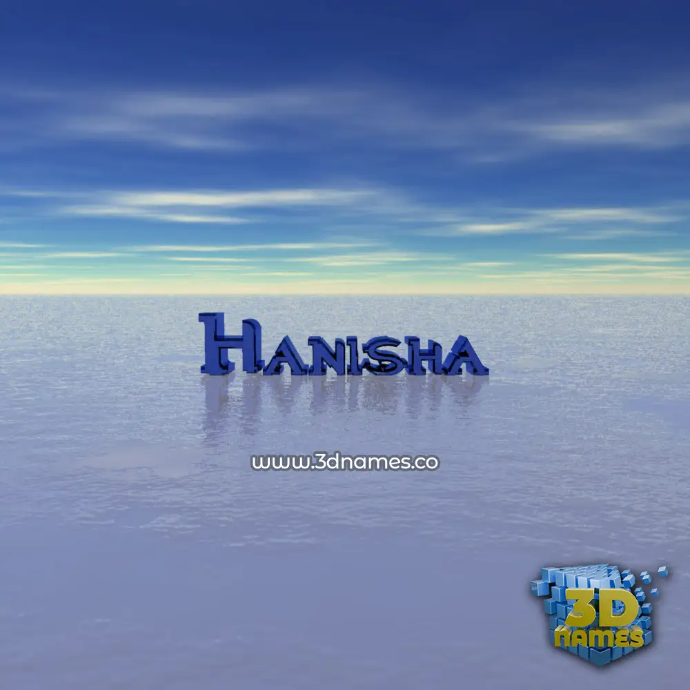 hanisha in Horizon style - 3D name wallpaper