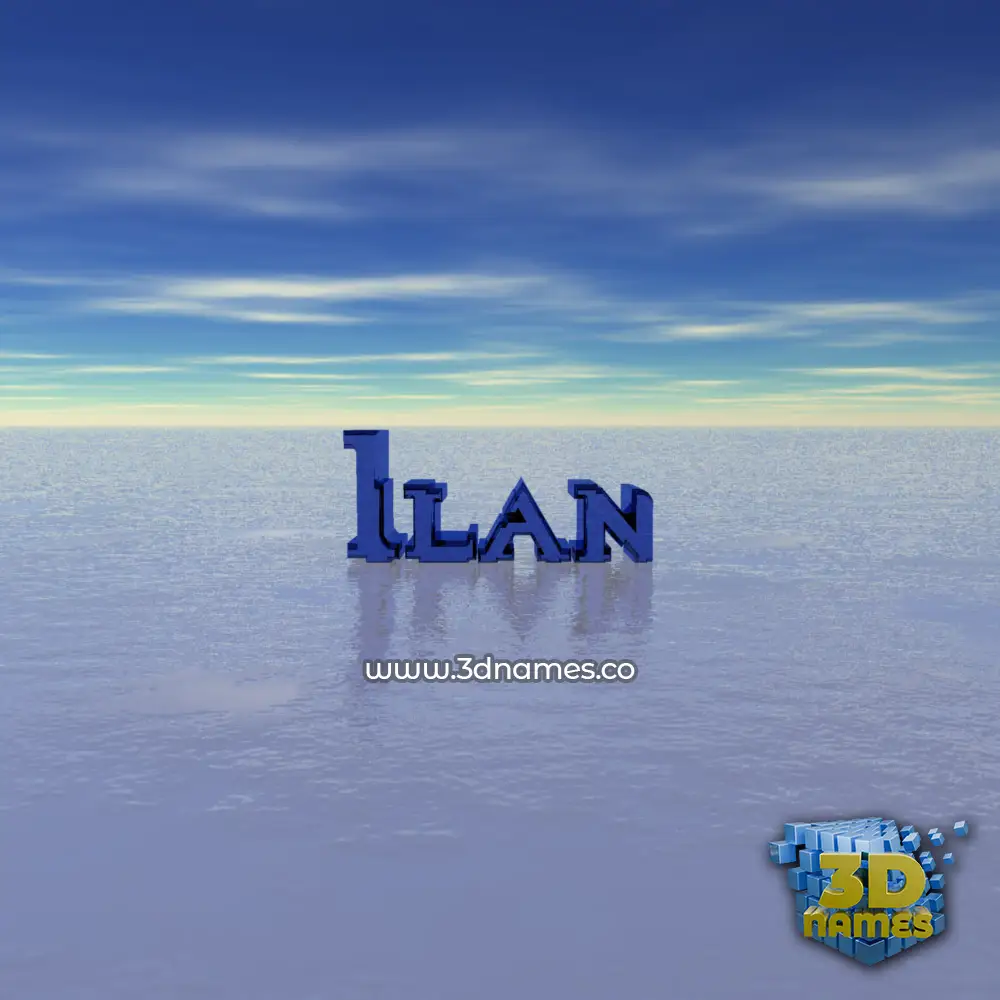 ilan in Horizon style - 3D name wallpaper