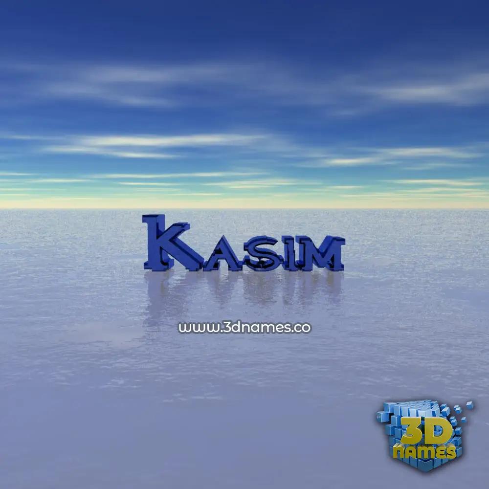 kasim in Horizon style - 3D name wallpaper