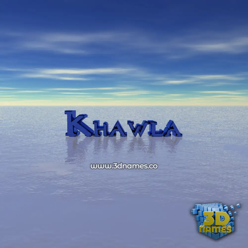 khawla in Horizon style - 3D name wallpaper