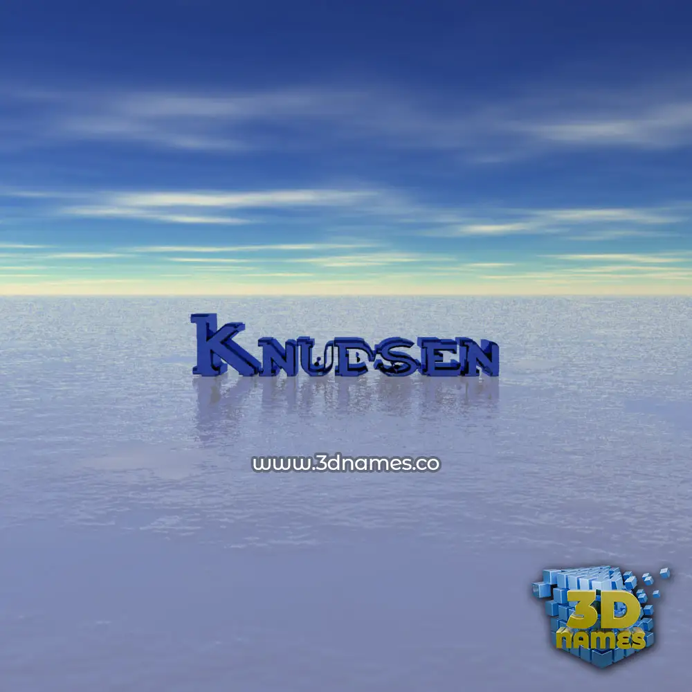 knudsen in Horizon style - 3D name wallpaper