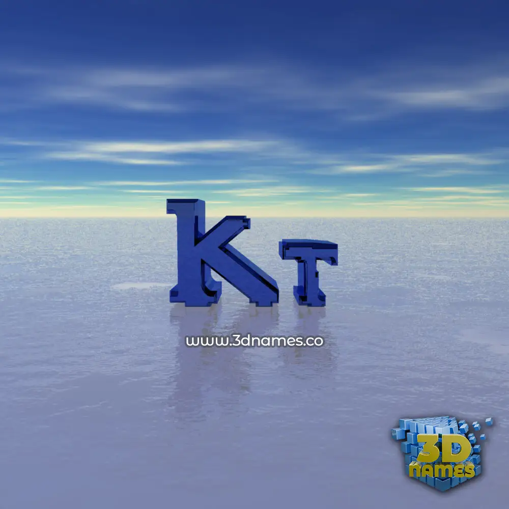 kt in Horizon style - 3D name wallpaper