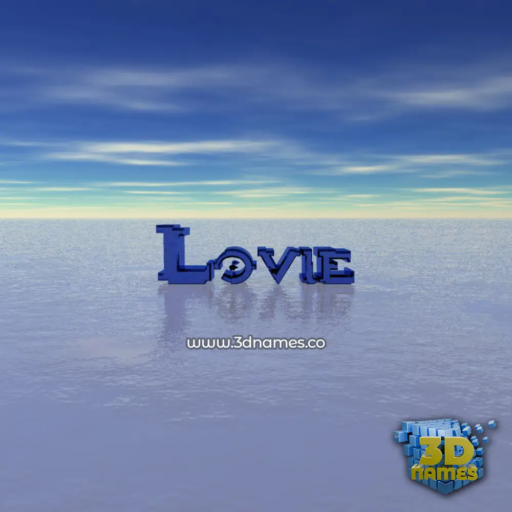 lovie in Horizon style - 3D name wallpaper