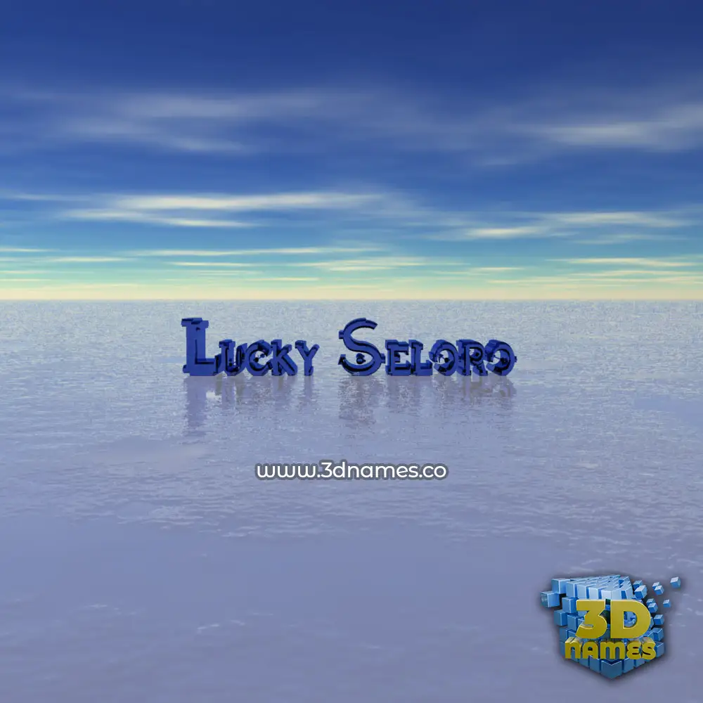 lucky seloro in Horizon style - 3D name wallpaper