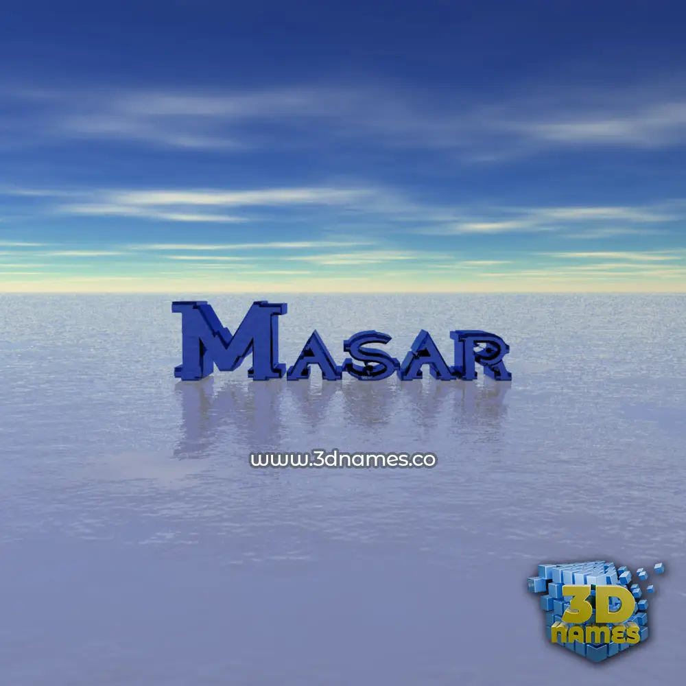 masar in Horizon style - 3D name wallpaper