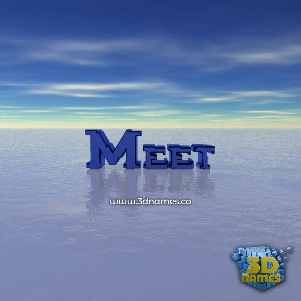meet in Horizon style - 3D name wallpaper