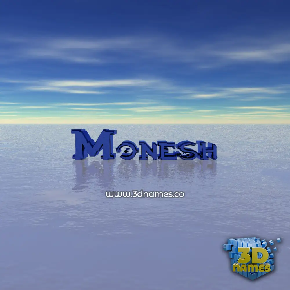 monesh in Horizon style - 3D name wallpaper
