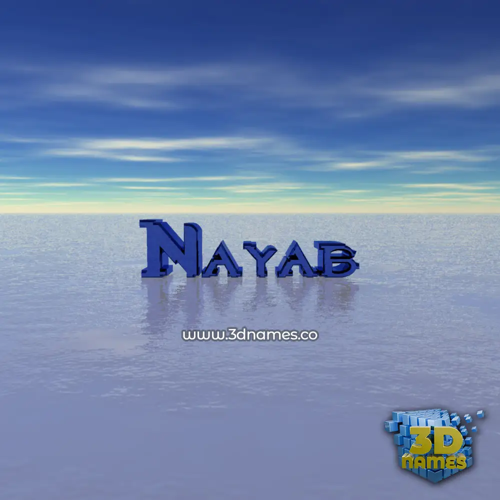 nayab in Horizon style - 3D name wallpaper