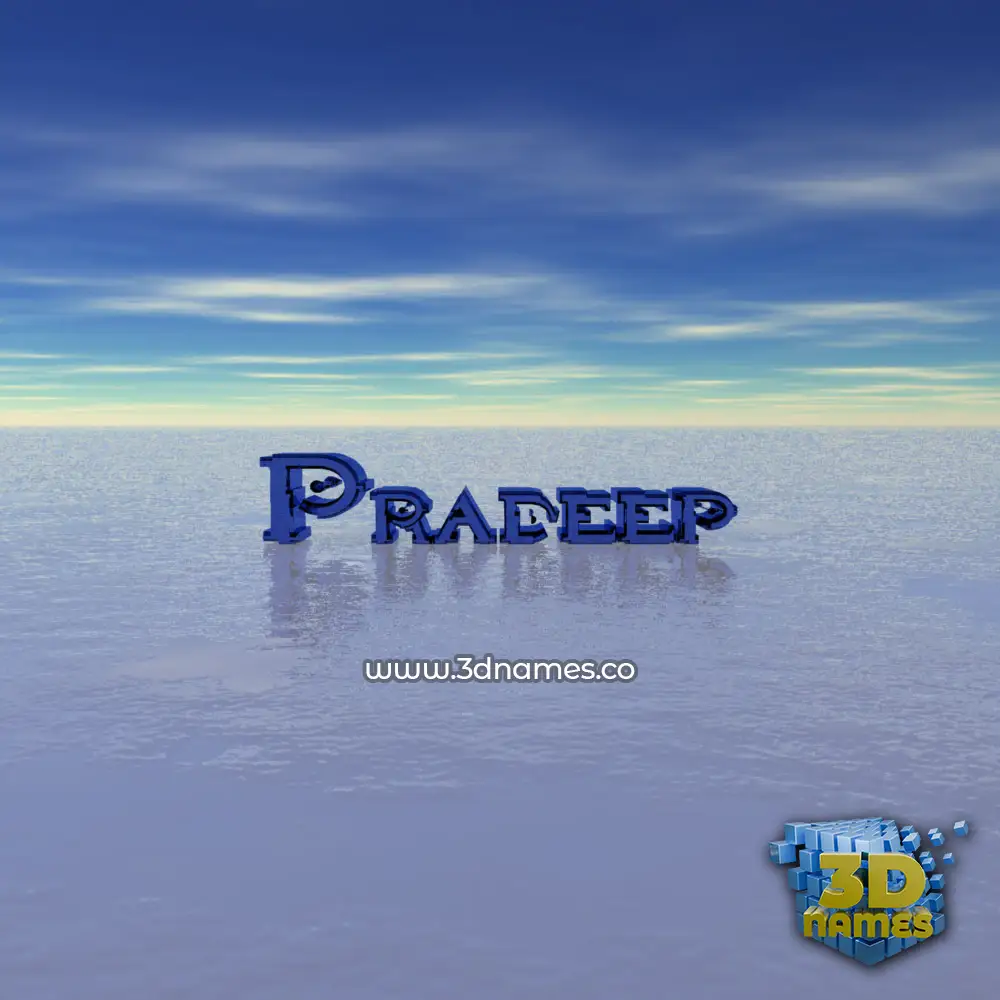 pradeep in Horizon style - 3D name wallpaper