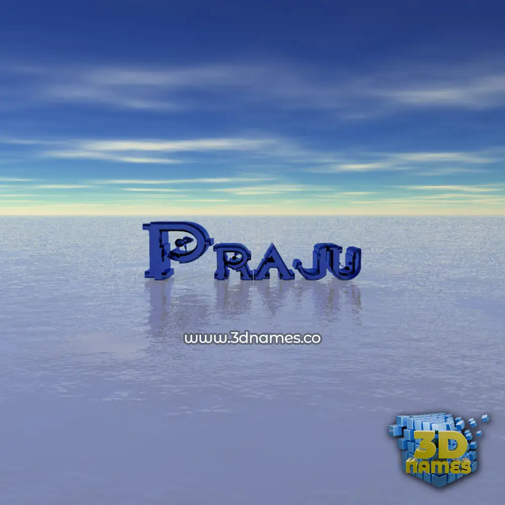 praju in Horizon style - 3D name wallpaper