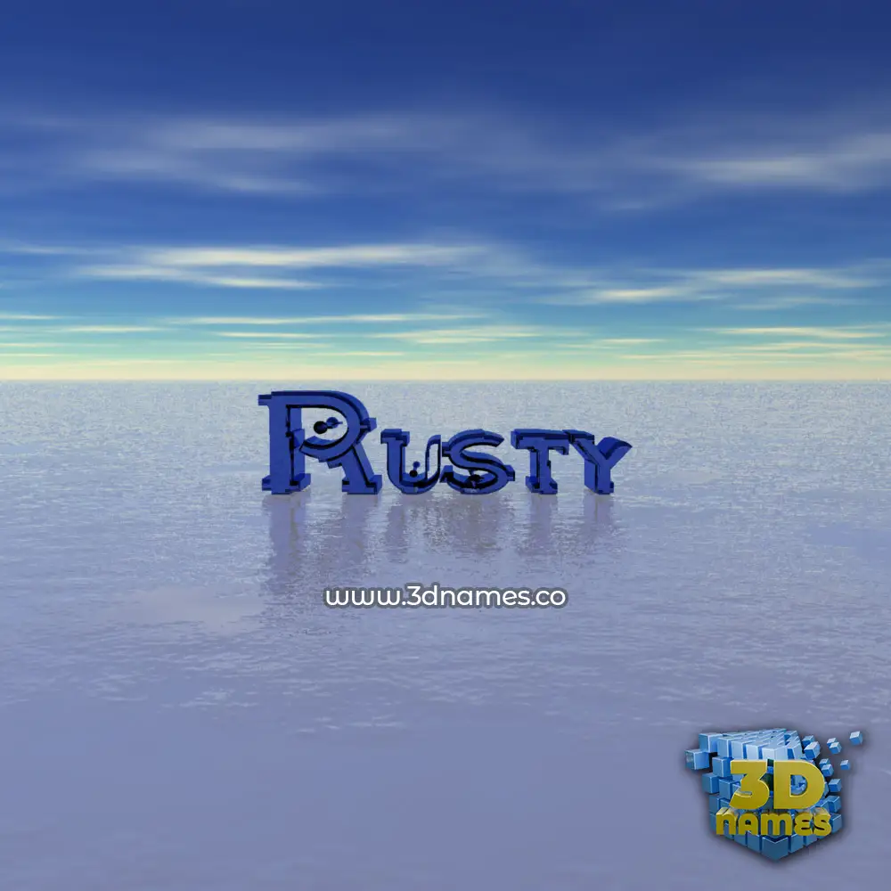 rusty in Horizon style - 3D name wallpaper