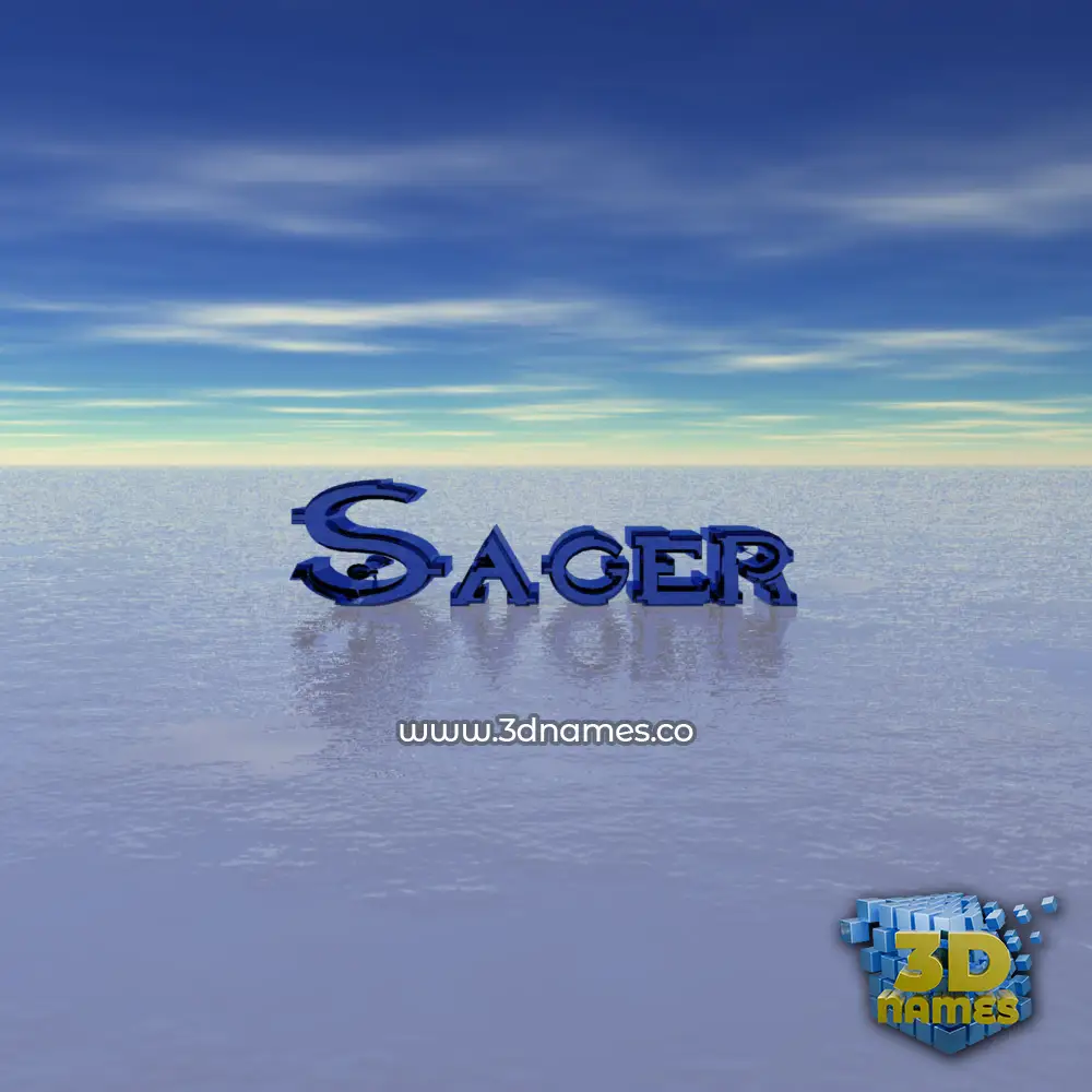 sager in Horizon style - 3D name wallpaper