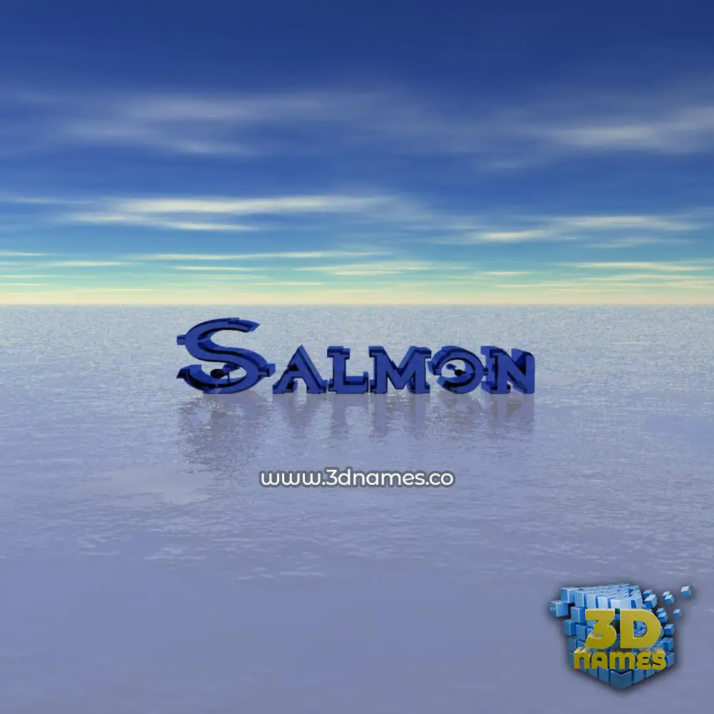 salmon in Horizon style - 3D name wallpaper salmon in Horizon style - 3D name wallpaper