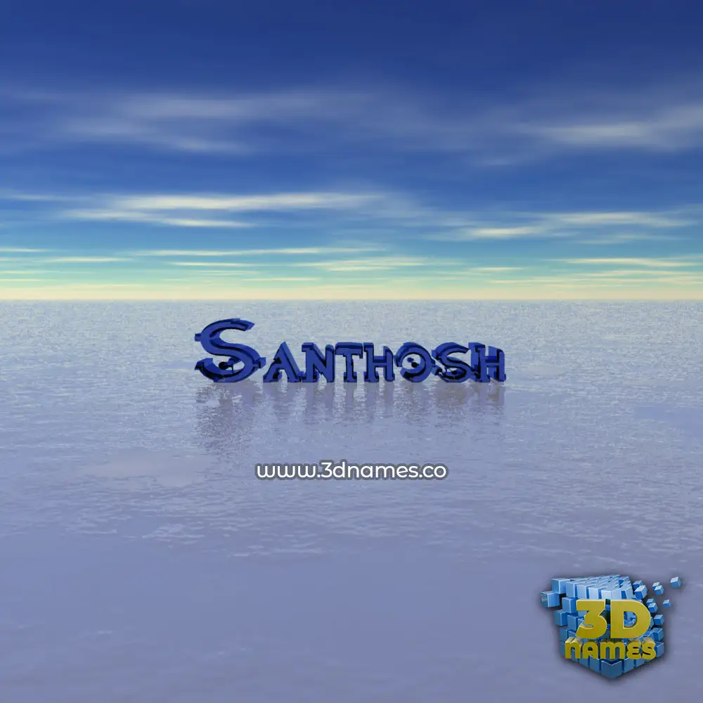 santhosh in Horizon style - 3D name wallpaper