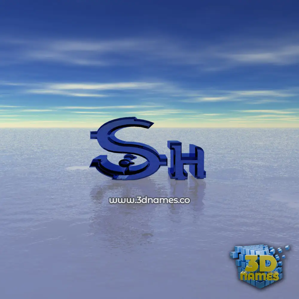 sh in Horizon style - 3D name wallpaper sh in Horizon style - 3D name wallpaper