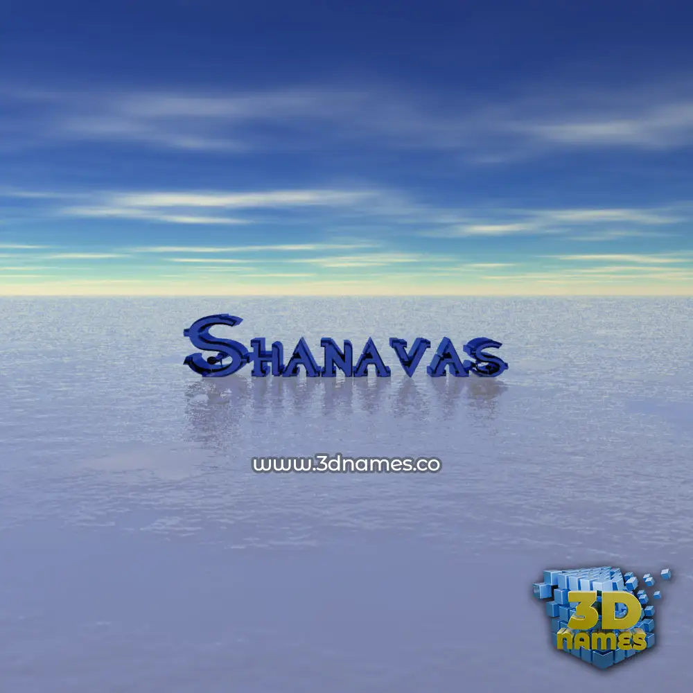 shanavas in Horizon style - 3D name wallpaper
