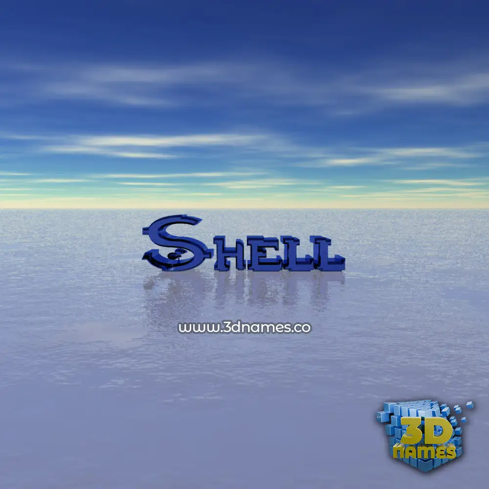shell in Horizon style - 3D name wallpaper