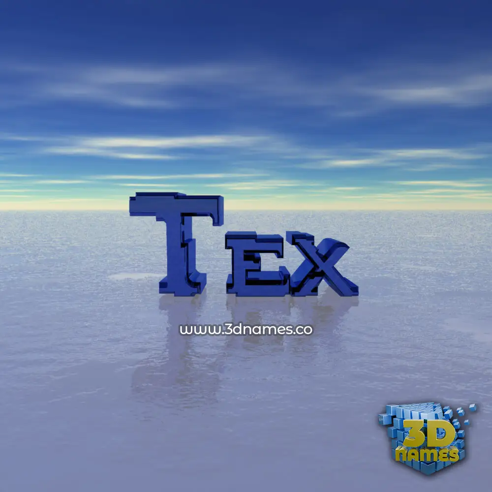 tex in Horizon style - 3D name wallpaper