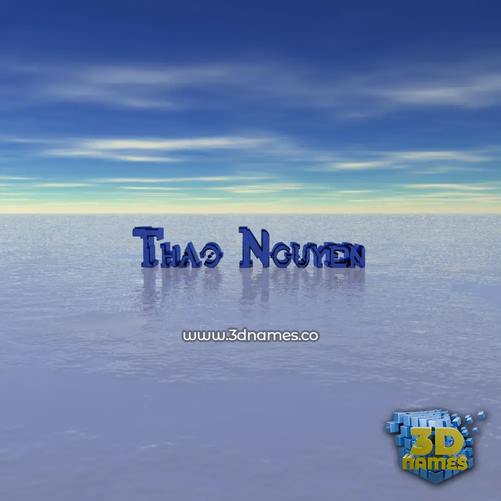 thao nguyen in Horizon style - 3D name wallpaper