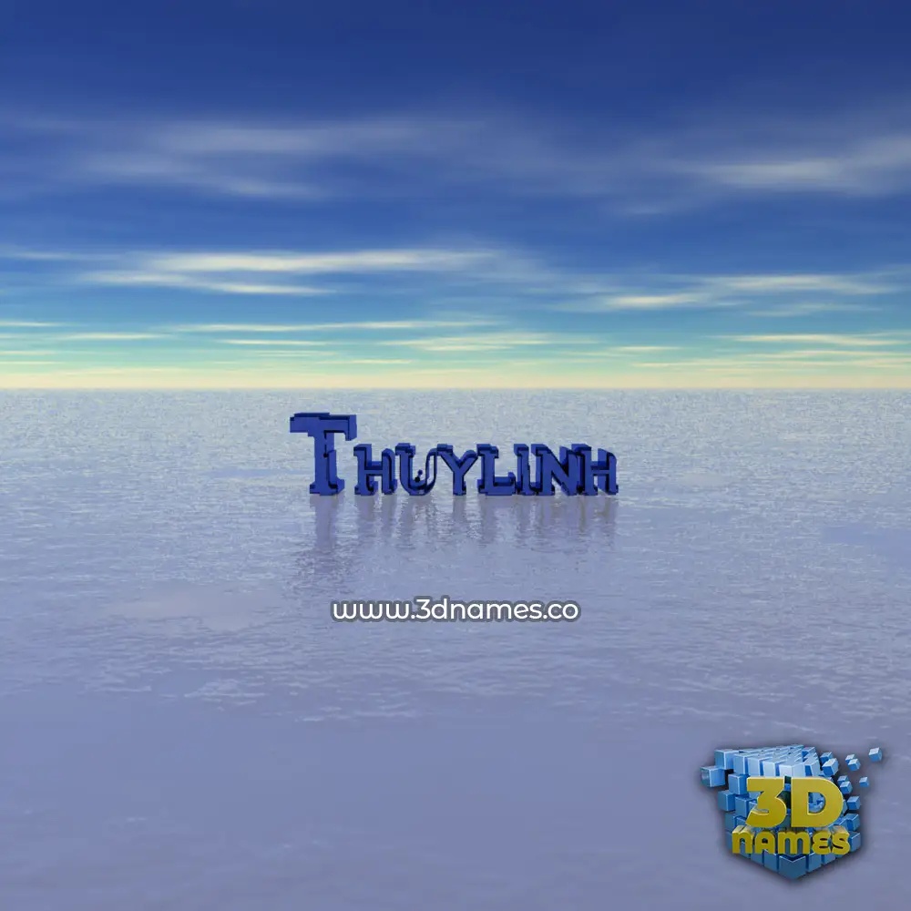 thuylinh in Horizon style - 3D name wallpaper