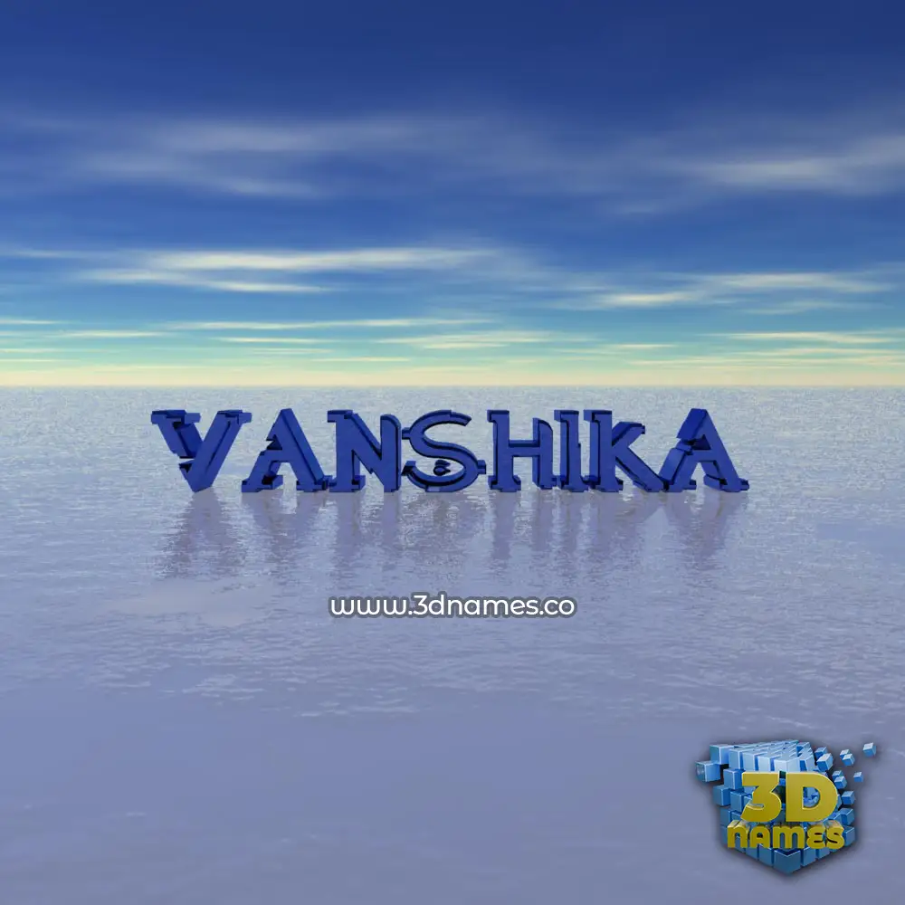 vanshika in Horizon style - 3D name wallpaper