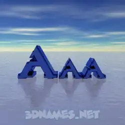 aaa in Horizon style - 3D name wallpaper