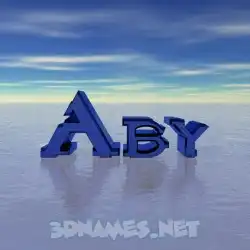 aby in Horizon style - 3D name wallpaper