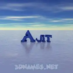 ajit in Horizon style - 3D name wallpaper