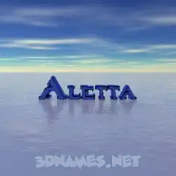 aletta in Horizon style - 3D name wallpaper