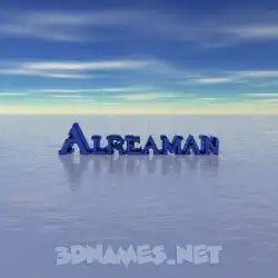 alreaman in Horizon style - 3D name wallpaper