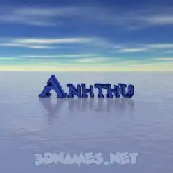 anhthu in Horizon style - 3D name wallpaper