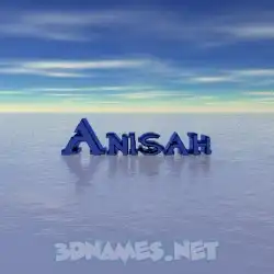 anisah in Horizon style - 3D name wallpaper