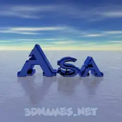asa in Horizon style - 3D name wallpaper