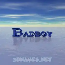 badboy in Horizon style - 3D name wallpaper