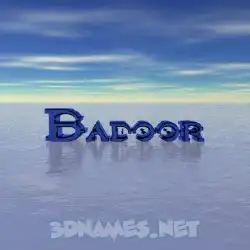 badoor in Horizon style - 3D name wallpaper