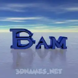 bam in Horizon style - 3D name wallpaper