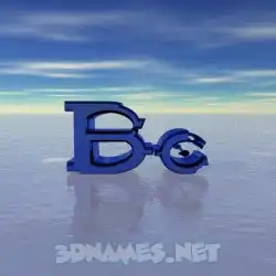 bc in Horizon style - 3D name wallpaper