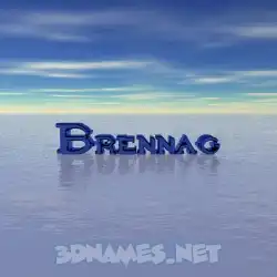 brennag in Horizon style - 3D name wallpaper