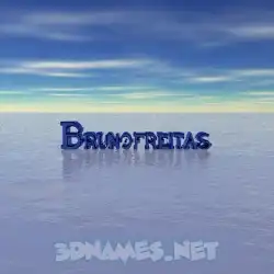 brunofreitas in Horizon style - 3D name wallpaper