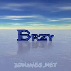 brzy in Horizon style - 3D name wallpaper