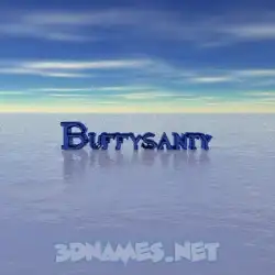 buffysanty in Horizon style - 3D name wallpaper