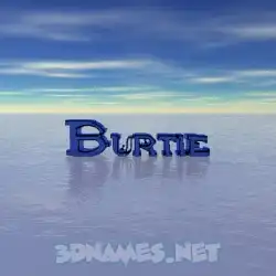 burtie in Horizon style - 3D name wallpaper
