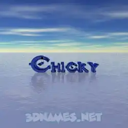 chicky in Horizon style - 3D name wallpaper