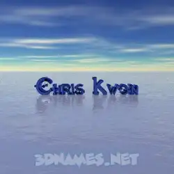 chris kwon in Horizon style - 3D name wallpaper